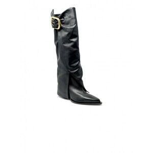 Elena Iachi E4485 Black Leather Boots - NWT